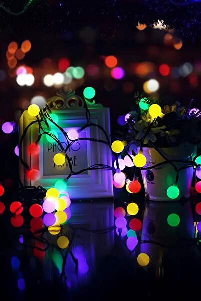 Onetick Güneş Enerjili Renkli 7 Metre 50 Led (Dış Mekan, Kamp, Bahçe, Yılbaşı...