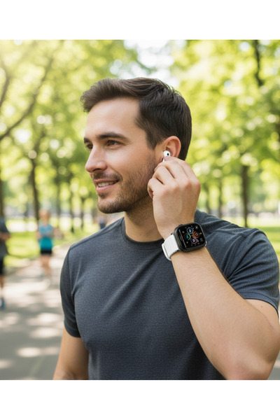 Generic Ultra 3 Smart Watch & Earbuds Bundle | BIG 2.3" Display, Wireless Charging, 7 Straps