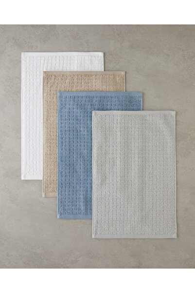 English Home Chequer Cotton Hand Towel 30X45 cm White