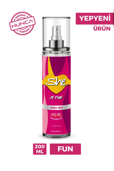 She is An Fun Parfümlü Vücut Spreyi Body Mist, 200 ml