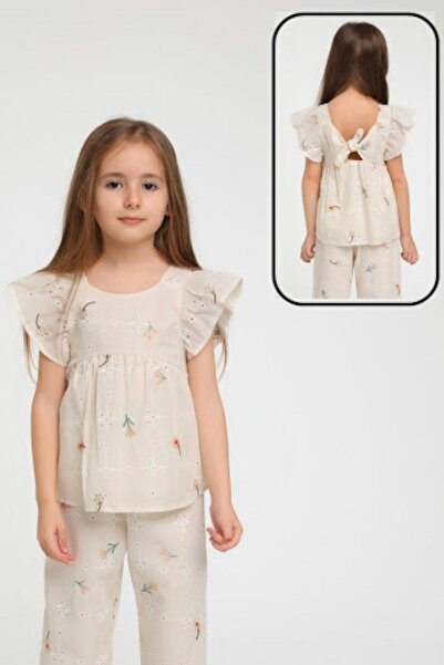 Escabel بلوزة بناتي من عمر 1 إلى 5 سنوات 35730 بيج