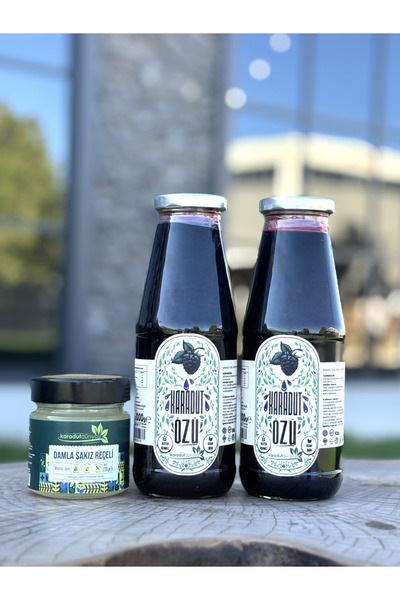 Karadut Dünyası 2 Adet Karadut Özü 1000 gr Damla Sakızı Reçeli 230 gr