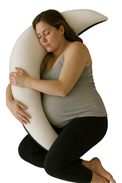 zishtekstil وسادة الحمل على شكل قمر من آيس لوميا مع قماش سرير بارد للنوم