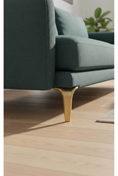 İMT AKSESUAR Lotus Armchair Bedroom Tv Unit Console and Coffee Table Leg 19 cm Gold