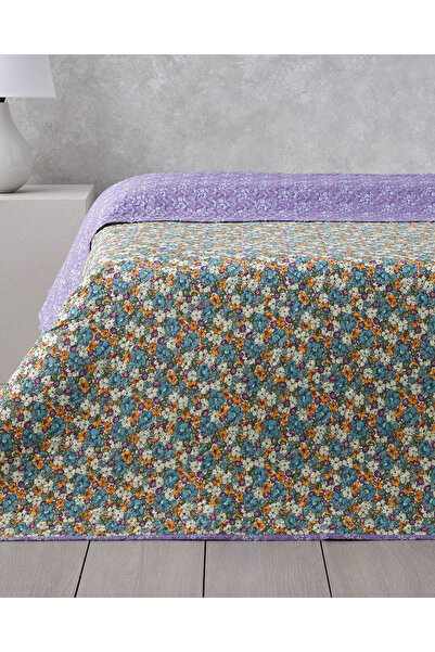 English Home Fiore Viola Çift Kişilik Çok Amaçlı Örtü 200x220 cm Mor