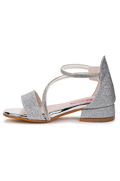 KARAMAZI Yada Sand Glitter Baby Girl 2 cm Heeled Sandals Evening Dress Shoes