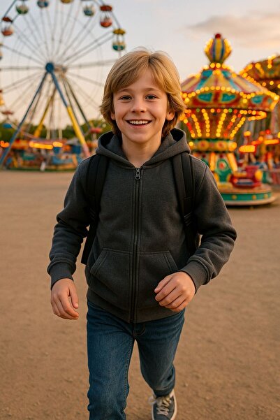 Cloise Unisex Children's Three Thread Rose Gold Anthracite Cardigan