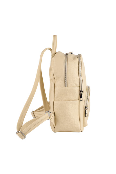 AZZURA Rucsac Kallya, din piele 100% naturală crem 8162