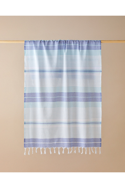 English Home River Regenerated Striped Peshtamal 90X150 cm Navy Blue - Blue