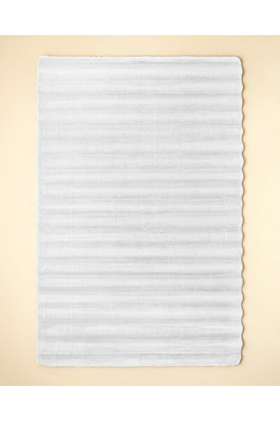 English Home Rabbit Wave Halı Beyaz