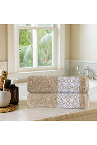 Lucy and Home 100% Cotton 2-Piece Hand, Face and Head Towels 55x100cm