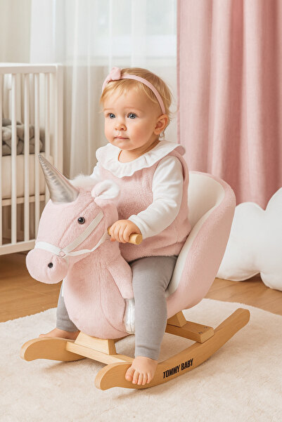 Tommybaby Egitici Peluş Sallanan At Ahsap Sallanan At UNİCORN