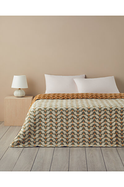 English Home Heritage Akrilik Pamuklu Çift Kişilik Battaniye Yeşil