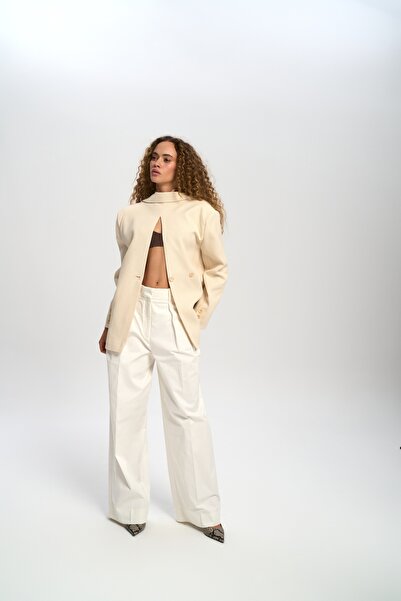 BOHEMAİ Solara Natural Blazer με κουμπιά στην πλάτη