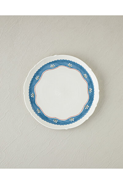 English Home طبق تقديم ريترو تشارم نيو بون صيني 27 سم أبيض - أزرق