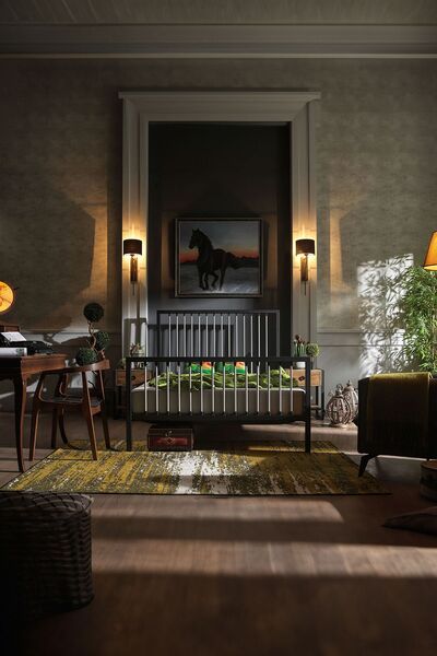 Unimet Breeze Çift Kişilik Ferforje Metal Karyola (SİYAH-GRİ) (AHŞAP LATALI)