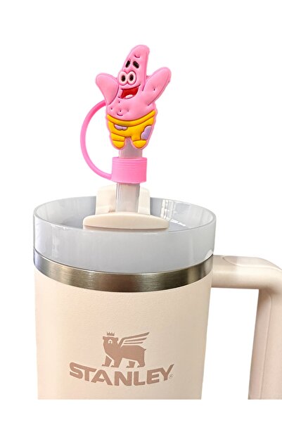 Buki'nin Atölyesi Termos uyumlu 3 Adet (10MM) Toz Geçirmez Sünger Bob Stitch Figürlü Quencher Pipet Tıpası Kapağı