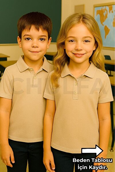 chulfa Školska majica za decu sa polo kragnom, unisex, 1 komad