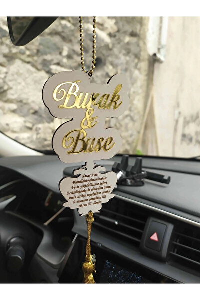 RetroLazer Ayna Pleksi Araba Dikiz Aynası Süsü gold*gümüş K4