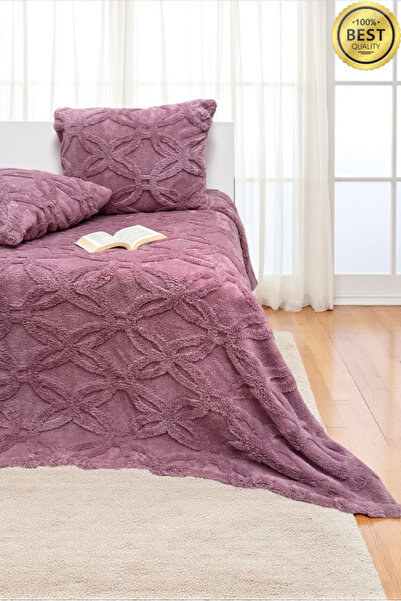 VESSİNOHOME Orion Seri Wellsoft Çift Kişilik Yatak Örtüsü Seti 230×250 + 2 Yastık Kılıfı Battaniye