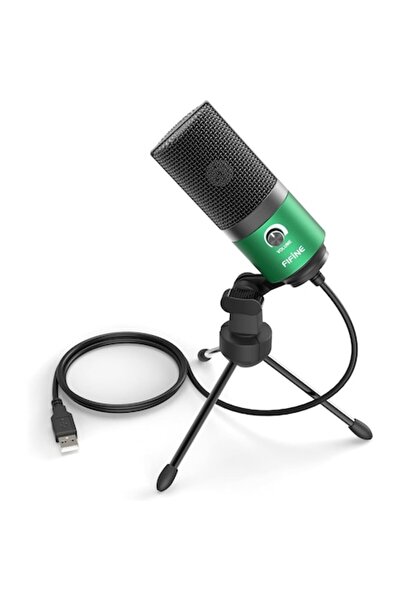 Fifine Microfon Condenser K669G, Cardioid, USB, Control Volum, PC, Podcast, Streaming
