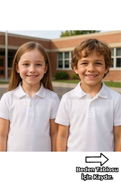 chulfa Παιδικό Σχολικό T-Shirt με 2 Κουμπιά και Πόλο γιακά Unisex 1 Τεμάχιο