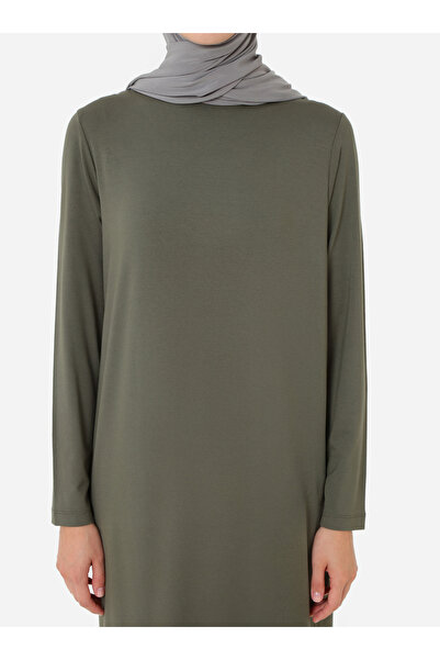 Benin Φόρεμα Τσότσιρα από ύφασμα βισκόζης - Χακί -