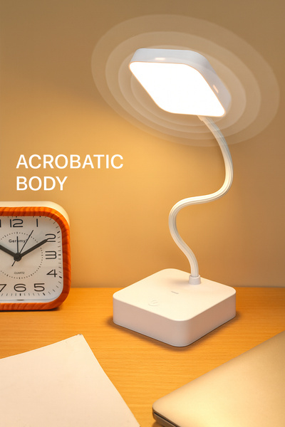 Ecuy Şarjlı Masa Lambası Dokunmatik Ders Çalışma Kitap Okuma Gece Lambası 3 Farklı Işık Akrobatik Yeşil