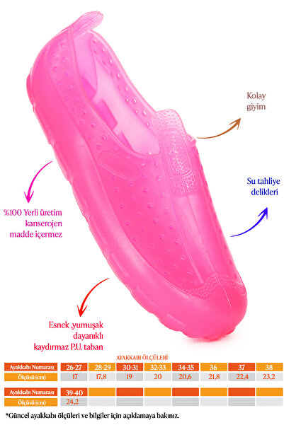 KARAMAZI Elin Günlük Deniz Havuz Kız Çocuk Plaj Ayakkabısı