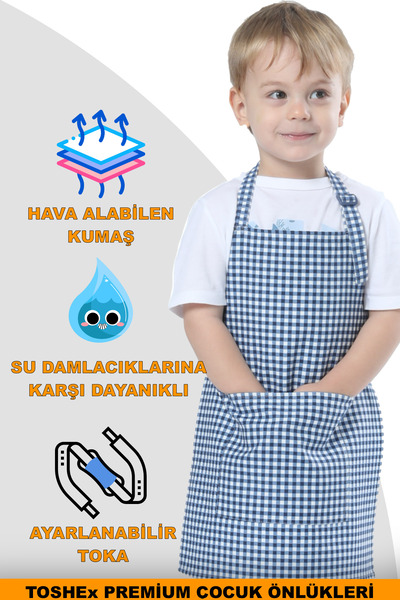 TOSHEX Çocuk Mutfak Önlüğü, Suya Dayanıklı Etkinlik Önlüğü 3-5 yaş Aktivite Ö...