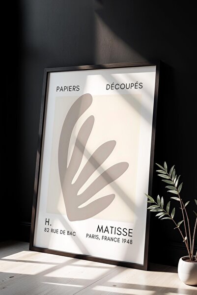 Opak Design Βοτανική Σειρά Sand Beige Floral Matisse Πίνακας τοίχου με φυσικό...