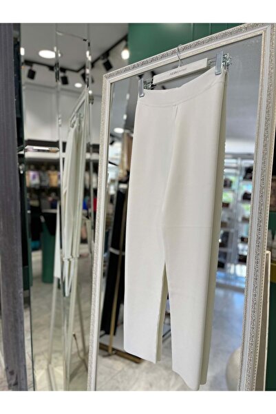 MERAM BUTİK Missemramiss Steel Knitted Knitwear Pants - White - 3