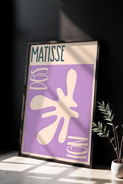 Opak Design Βοτανική Σειρά Λιλά Μωβ Floral Matisse Πίνακας τοίχου με φυσικό ξ...