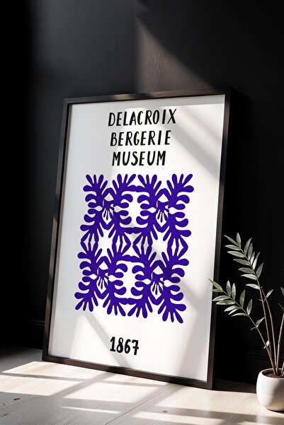 Opak Design Βοτανική Σειρά Purple Floral Matisse Πίνακας τοίχου με φυσικό ξύλ...