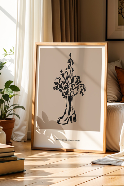 Opak Design Botanical Spirit – Μινιμαλιστικό Bohemian Natural Wood Πίνακας το...