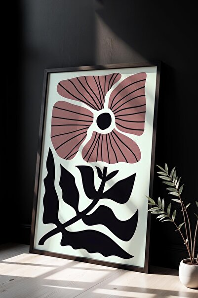 Opak Design Βοτανική σειρά Dusty Rose Floral Matisse Πίνακας τοίχου με φυσικό...