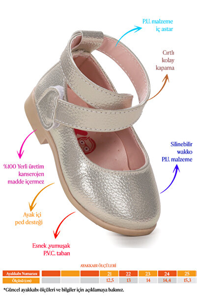 KARAMAZI Vakko Karamazı Kids - Pantofi de balerină pentru fetiță cu velcro Arç 04