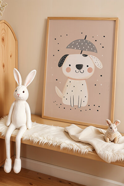 HİGUERA Χαριτωμένος σκύλος κάτω από τη βροχή - Πίνακας παιδικού και βρεφικού ...