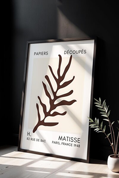 Opak Design Βοτανική Σειρά Σκούρο Καφέ Floral Matisse Πίνακας τοίχου με φυσικ...