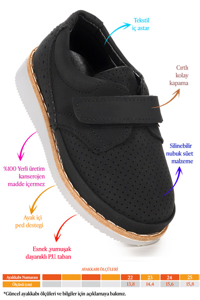 KARAMAZI Circum Nubuk Cırtlı Erkek Bebek Sünnet Ayakkabısı