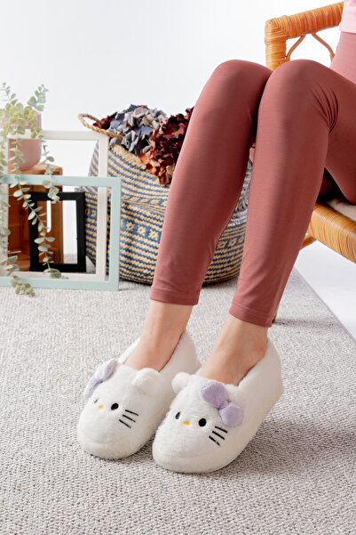 Slipcat Yumuşak Tüylü Peluş Panduf Terlik Ev Kadın Panduf