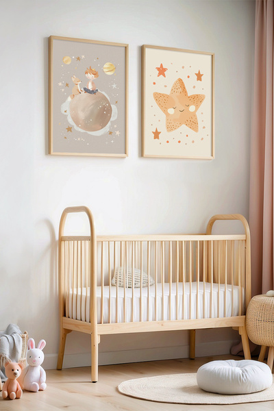 Opak Design Ο Μικρός Πρίγκιπας και Το Αστερίας - Πίνακας Παιδικού Δωματίου κα...