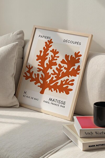 Opak Design Σειρά Botanicals Πορτοκαλί Ανθισμένο Ματίς Ζωγραφική Τοίχου με Φυ...