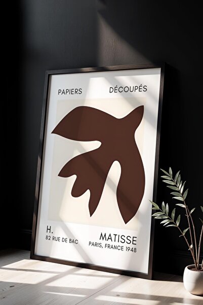 Opak Design Βοτανική Σειρά Σκούρο Καφέ Floral Matisse Πίνακας τοίχου με φυσικ...