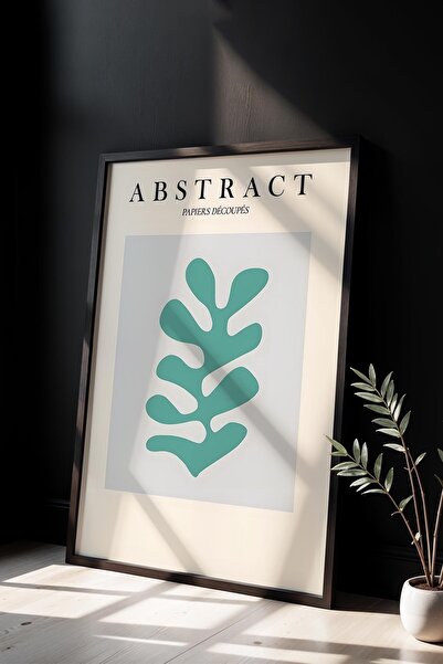 Opak Design Βοτανική σειρά Mint Green Floral Matisse Πίνακας τοίχου με φυσικό...