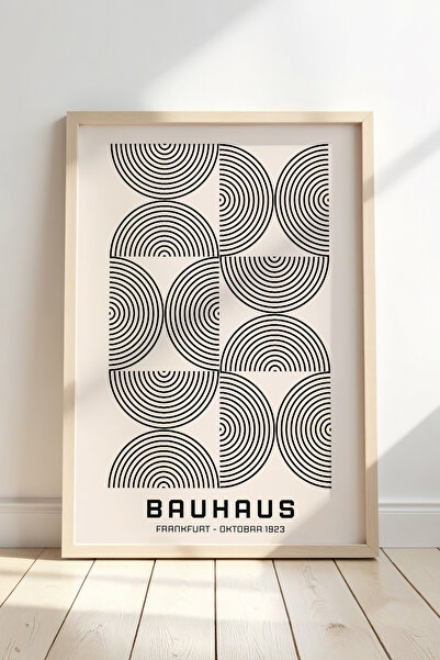 Opak Design Μαύρο στυλ Bauhaus Μινιμαλιστικό ρετρό vintage γεωμετρική τέχνη α...