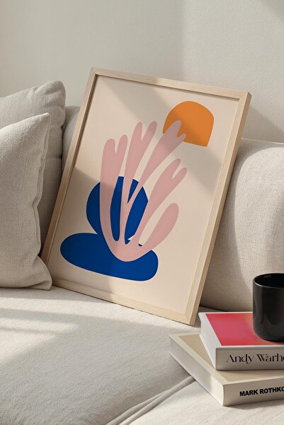 Opak Design Βοτανική Σειρά Floral Matisse Φυσικό Ξύλινο Πλαίσιο Ζωγραφική τοίχου