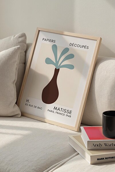 Opak Design Βοτανική Σειρά Σκούρο Καφέ Floral Matisse Πίνακας τοίχου με φυσικ...