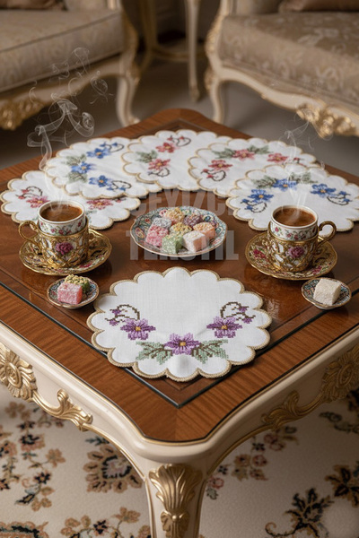 Çt Çeyizci Tekstil Sunumluk Peçete, Kokteyl Peçetesi, Kahve Yanı Sunumluk, Ba...