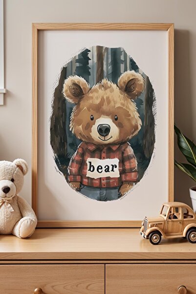 Opak Design Παιδικό δωμάτιο με θέμα το δάσος Bear με πουκάμισο με ξύλινο πλαί...